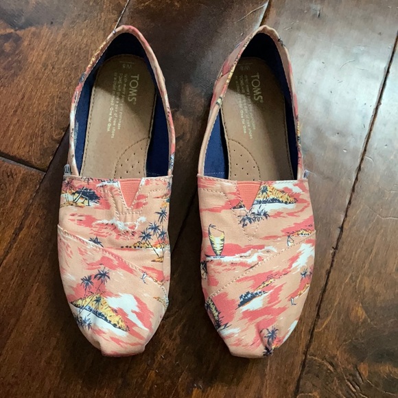 Toms - Coral Palm Tree Print - Picture 1 of 6
